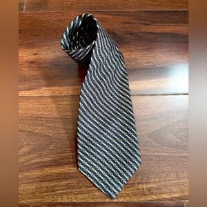 BROOKS Basics Blue and Gold Tie with Elegant Stripes
